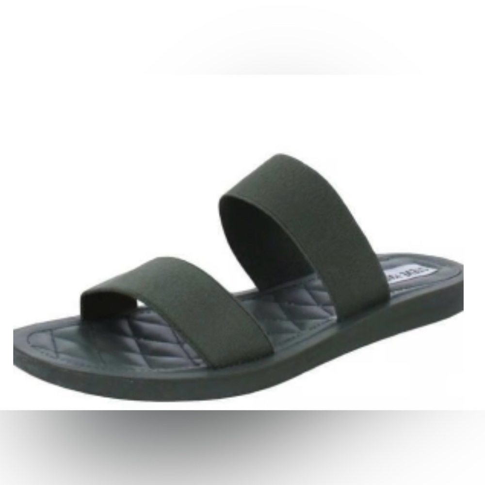 Steve Madden Reliable Stretch Flat Sandals - Black 8